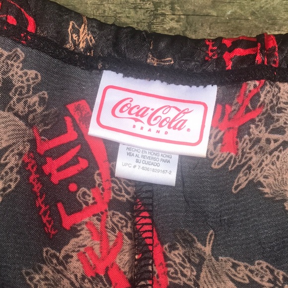 Coca Cola Silky Drawstring Shorts L - Picture 2 of 4